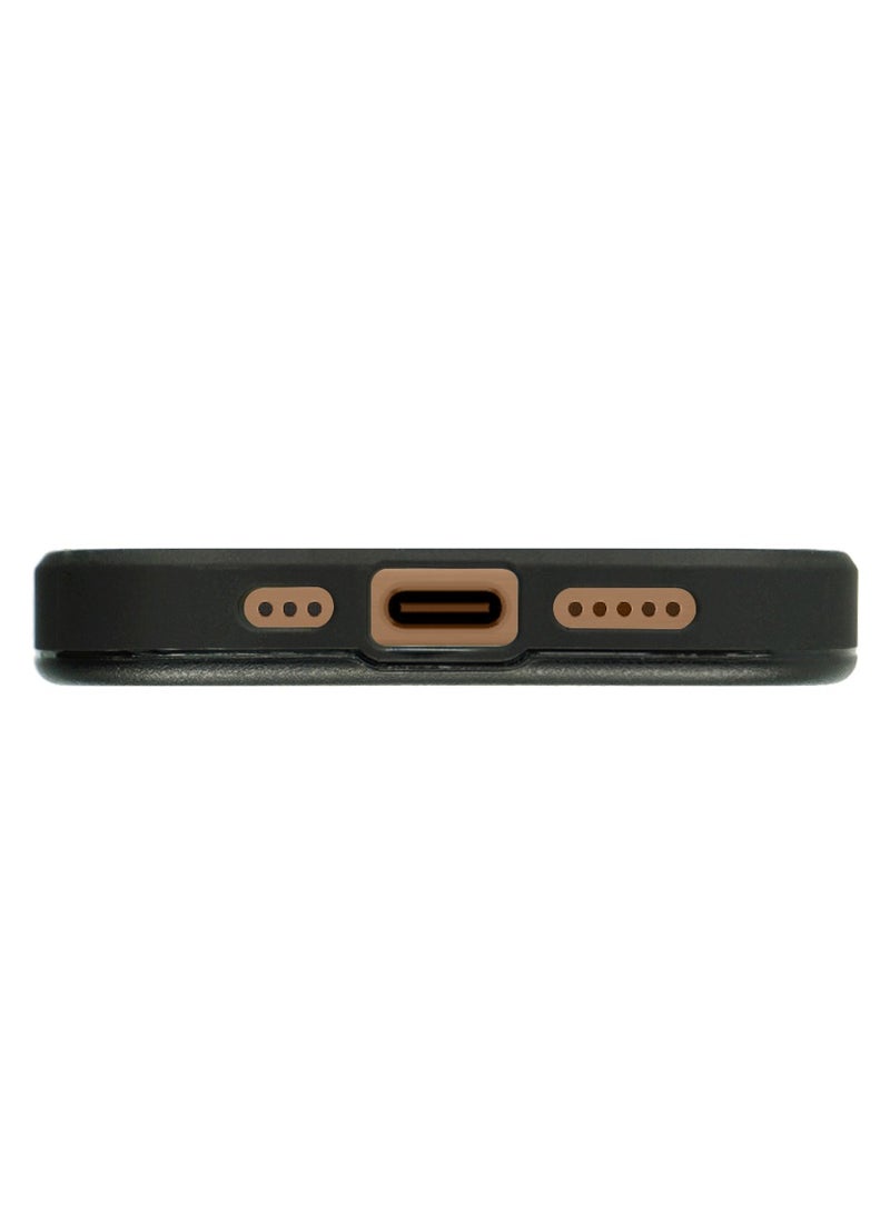 A-Case itsmycase Series Ambar with a Compact Wallet that Made of Soft Material Compatible with iPhone 16 Pro Max - Black