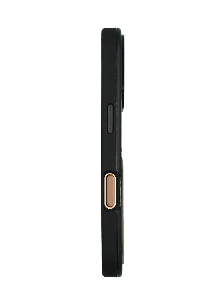 A-Case itsmycase Series Ambar with a Compact Wallet that Made of Soft Material Compatible with iPhone 16 Pro Max - Black