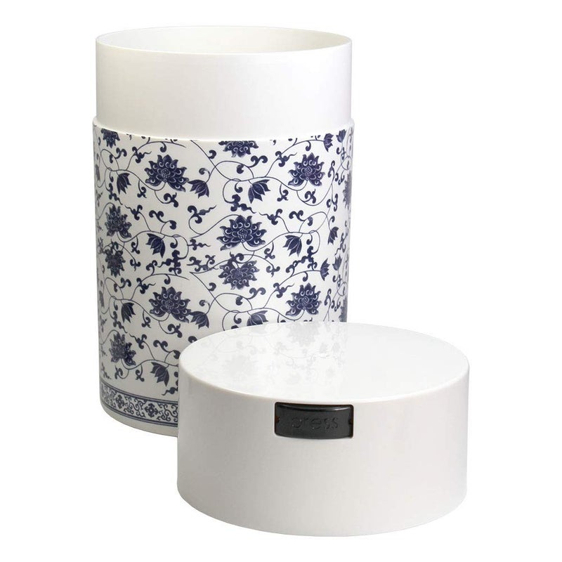Coffeevac 1LB â€“ Patented Airtight Container | Multi-use Vacuum Container Works as Smell Proof Containers for Ground Coffee and Coffee Bean Containers. White Floral - Image 2