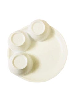Everbuy Everbuy® Unbreakable Dinner Set Collection of Microwave Safe Plates Bowl (12 Pieces, White)  - Image 2