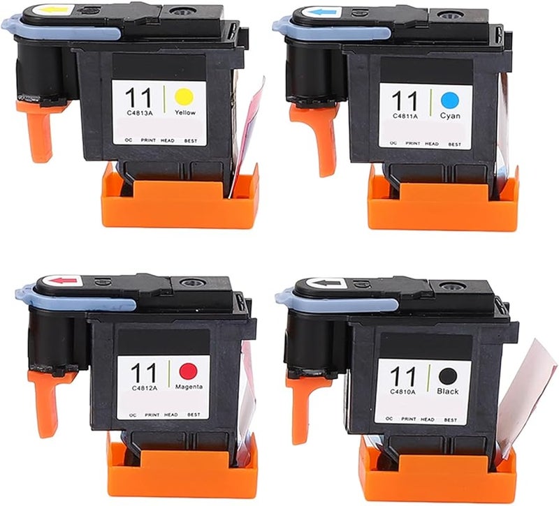 4 Pack Printhead CMYK Ink Set Replacement for Designjet Series ABS Print Heads - Image 1