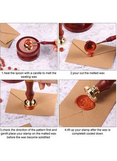 LENND Sealing Wax Warmer, Wax Seal Kit with Candle Furnace Melting Wax Spoon Tealight Candles  - Image 2