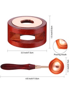 LENND Sealing Wax Warmer, Wax Seal Kit with Candle Furnace Melting Wax Spoon Tealight Candles  - Image 5