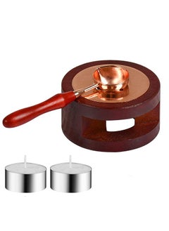 LENND Sealing Wax Warmer, Wax Seal Kit with Candle Furnace Melting Wax Spoon Tealight Candles  - Image 1