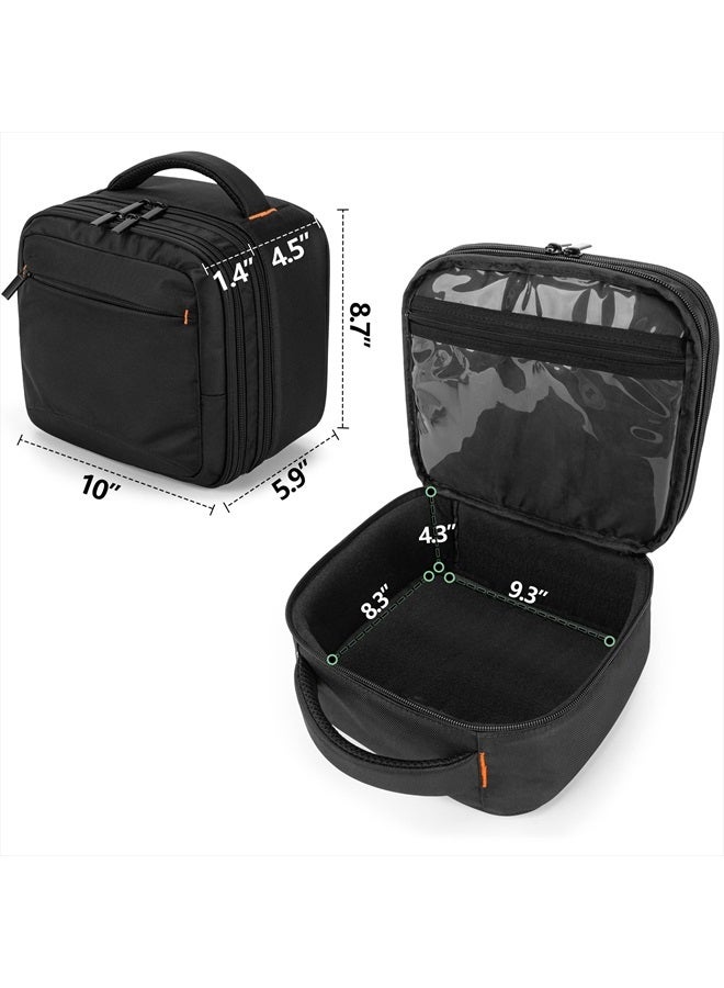 CURMIO Double Layers Projector Case, Mini Projector Carrying Bag Compatible for DR.J Professional and QKK Mini Projector, Black  - Image 5