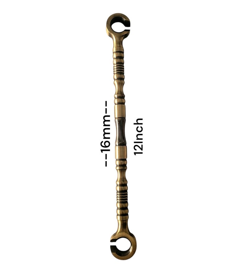 nooks Antique Brass 16mm Finish Swing Accessories Rod Hookh for All Kind of Hammock Swings jhula for Home and Garden Set of 2 - Image 2