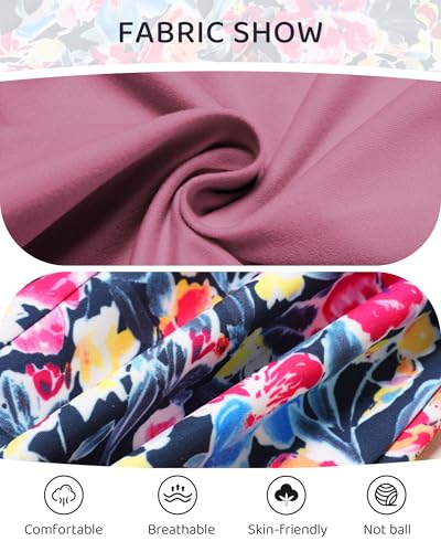 YUEMION Toddler Girl Clothes 2Pcs Baby Girl Outfit Fall Winter Clothing Floral Long Sleeve Top+ Overall Pants Set (Purple, 3-4T) - Image 3