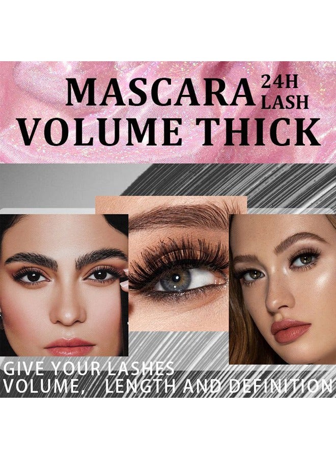 Yabaolian Mascara Volume Thick 24H Lash Waterproof-3D Mascara, Non Smudging, Long Lasting Thick Mascara,Smudge-Proof Mascara Long-Lasting No Flaking Natural No Clumping, All Day Exquisitely Full (Black) - Image 5