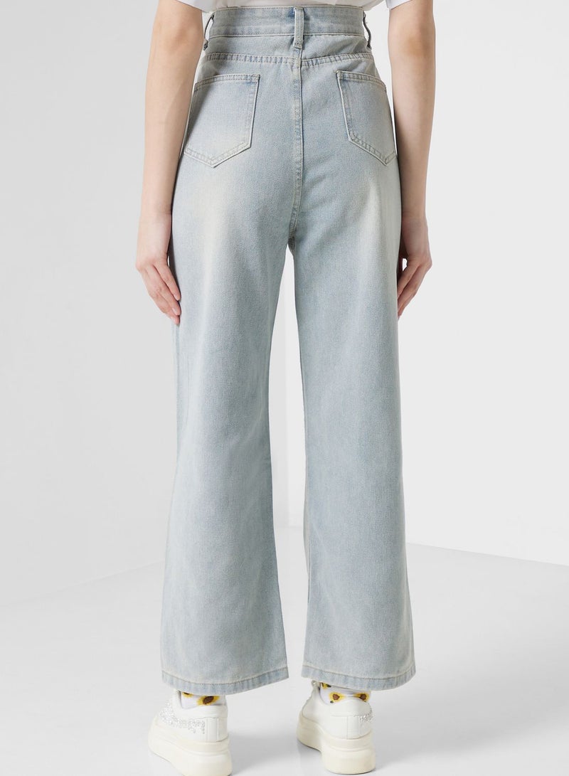 جينجر بنطال جينز أوربان مينكس بخصر عالٍ وأرجل واسعة - Image 3