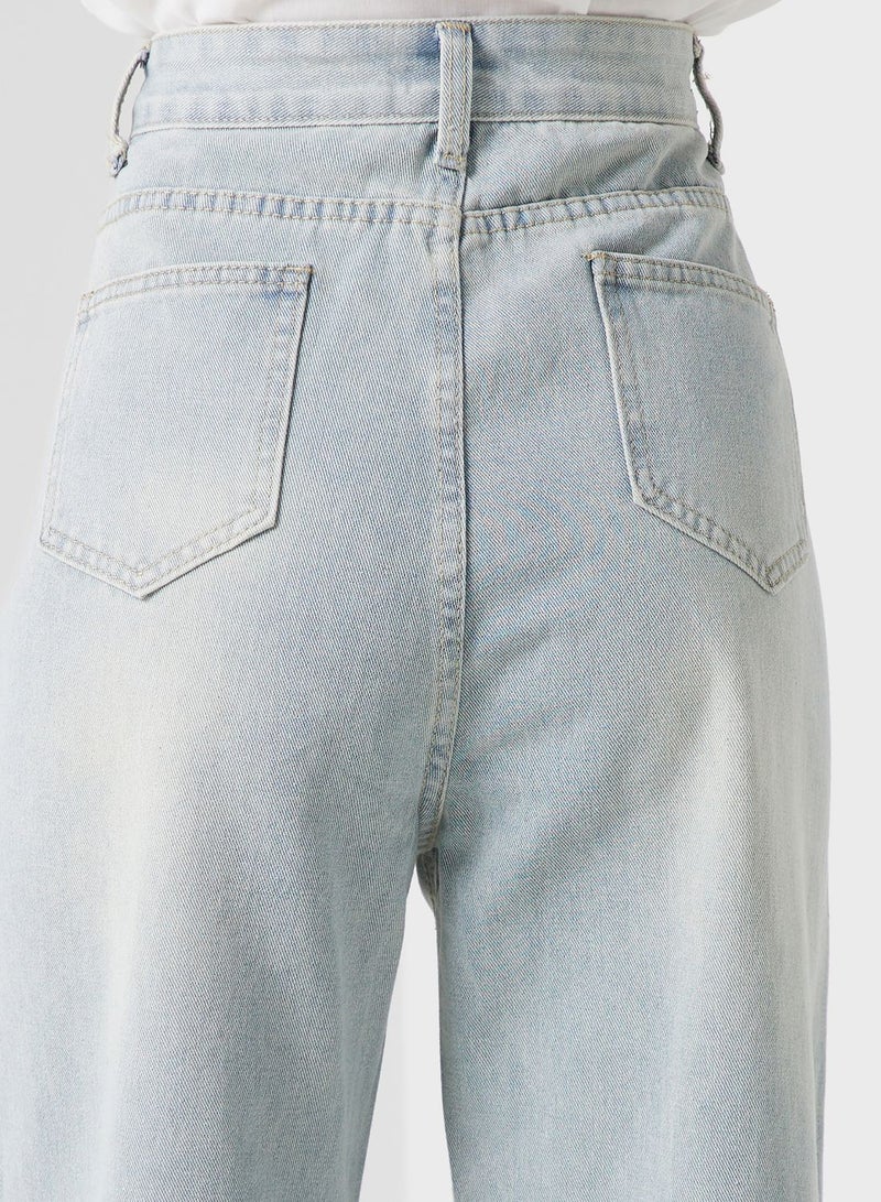 جينجر بنطال جينز أوربان مينكس بخصر عالٍ وأرجل واسعة - Image 5