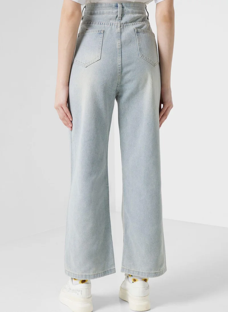 Ginger  Urban Minx High Waist Wide Leg Jeans for Women | Best Price UAE