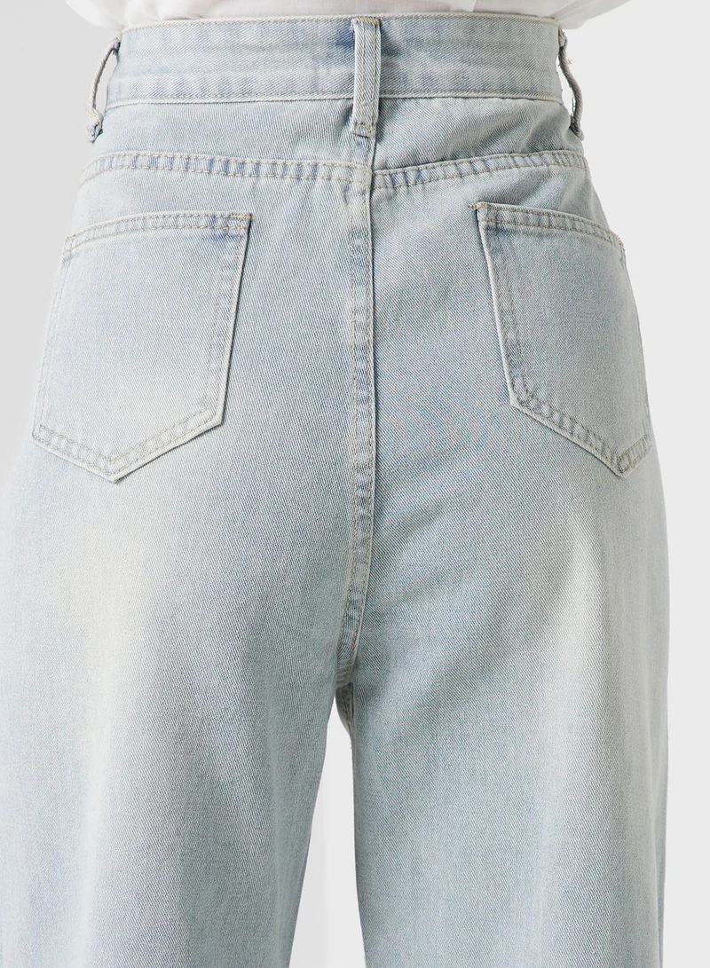 Ginger  Urban Minx High Waist Wide Leg Jeans for Women | Best Price UAE