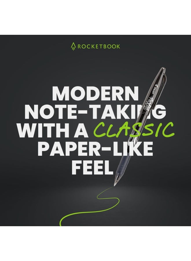 Rocketbook New Core Reusable Spiral Notebook, Executive Size 6x8.8, Black - Lined Pages, App-Connected, Erasable, Durable Cover, Ideal for School, Work, and Creative Projects - Image 2