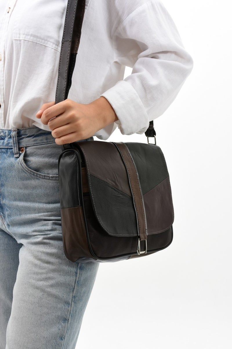 Erzeno Leather Large Size Crossbody Casual Shoulder Bag  - Image 1