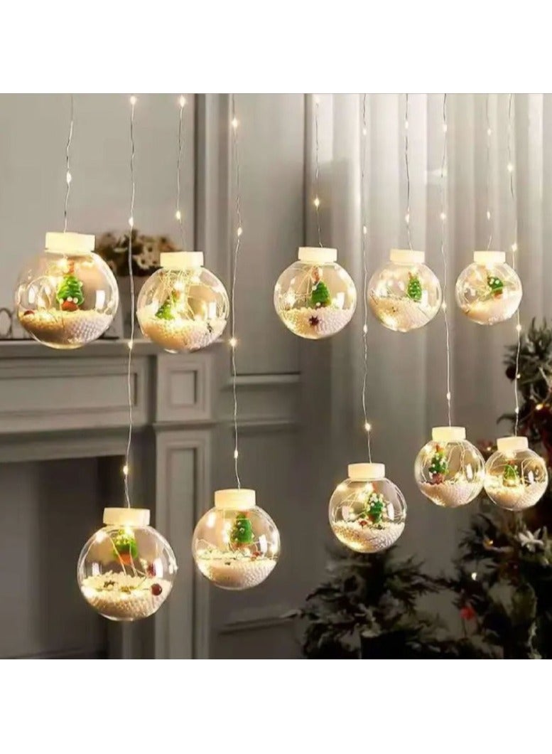 LED star with a ball design featuring a Fananees character, 8 pieces, 2 plugs, and warm light - For decoration and Ramadan adornment. - Image 3