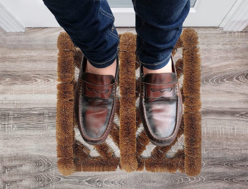 Kovot Coir Boot Scraper Door Mat  12 x 13 - Image 2