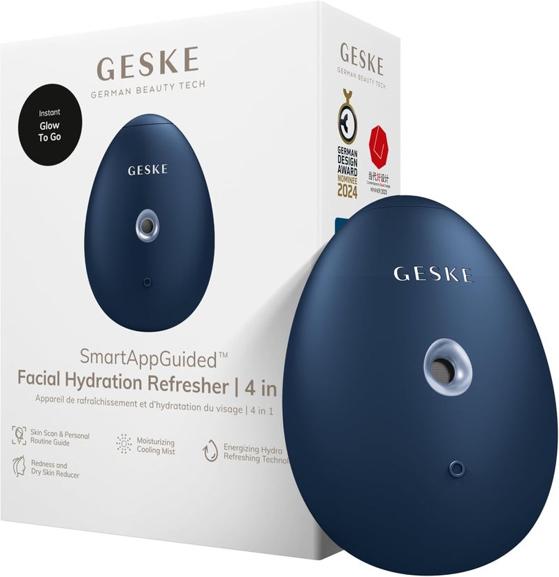 GESKE SmartAppGuided™ Facial Hydration Refresher | 4 in 1 | Water Atomiser | Face Steamer | Water Spray | Face Mister | Facial Cleansing Device | Spray Mist | Cosmetics | Natural Glow - Image 1