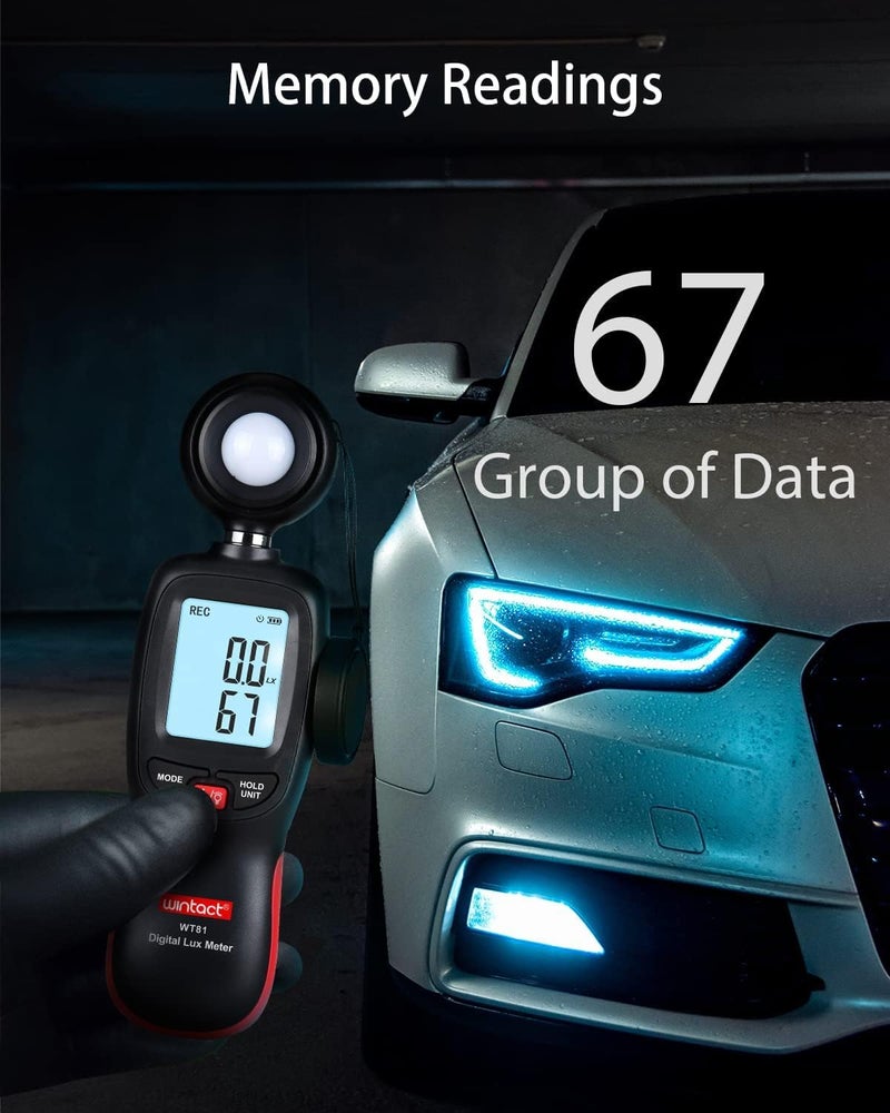 Sky King Skyking Digital Illuminance Light Meter Handheld with Thermometer Ambient, Lux Meter Range up to 200,000 Lux, Photometer Light Intensity Sense Test for Garden Indoor Plants LED Grow Light, Photography - Image 4