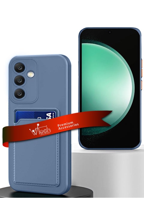Silicone TPU With Card Holder Case Cover For Samsung Galaxy S23 FE 5G 2023 Grey