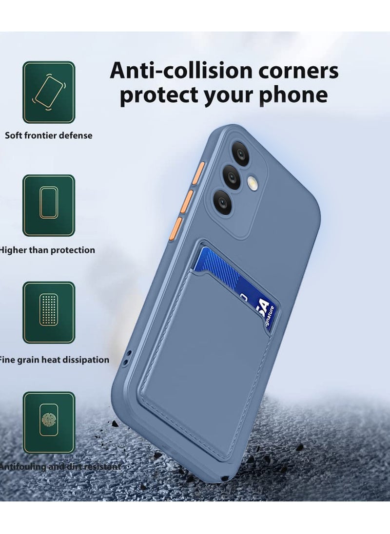 Wtech Silicone TPU With Card Holder Case Cover For Samsung Galaxy S23 FE 5G 2023 Grey  - Image 2