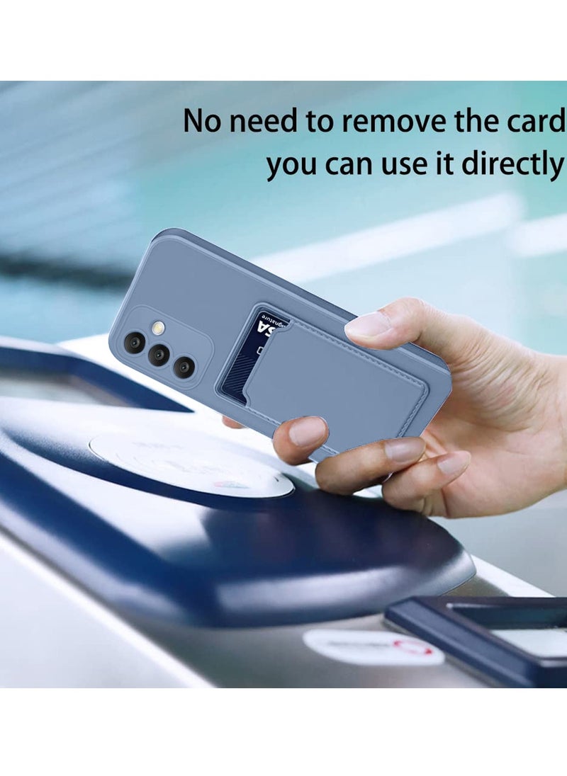 Wtech Silicone TPU With Card Holder Case Cover For Samsung Galaxy S23 FE 5G 2023 Grey  - Image 3