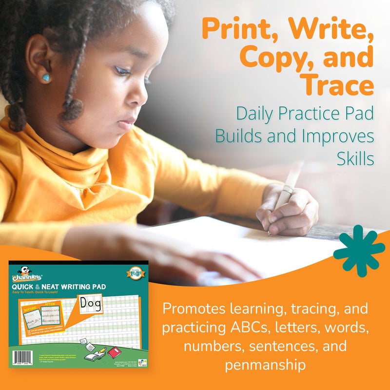 Channie's PHG6 Visual Handwriting Worksheet for 1st - 3rd grades. Handwriting Simplified! Most visual handwriting learning workbook worksheet. - Image 3