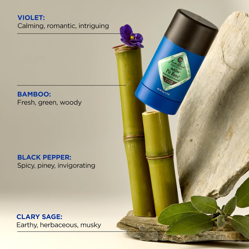 Jack Black Pit Boss JackZen Antiperspirant & Deodorant Men - 2.75 oz - Bamboo & Violet - Mens Deodorant for Sensitive Skin - Image 4