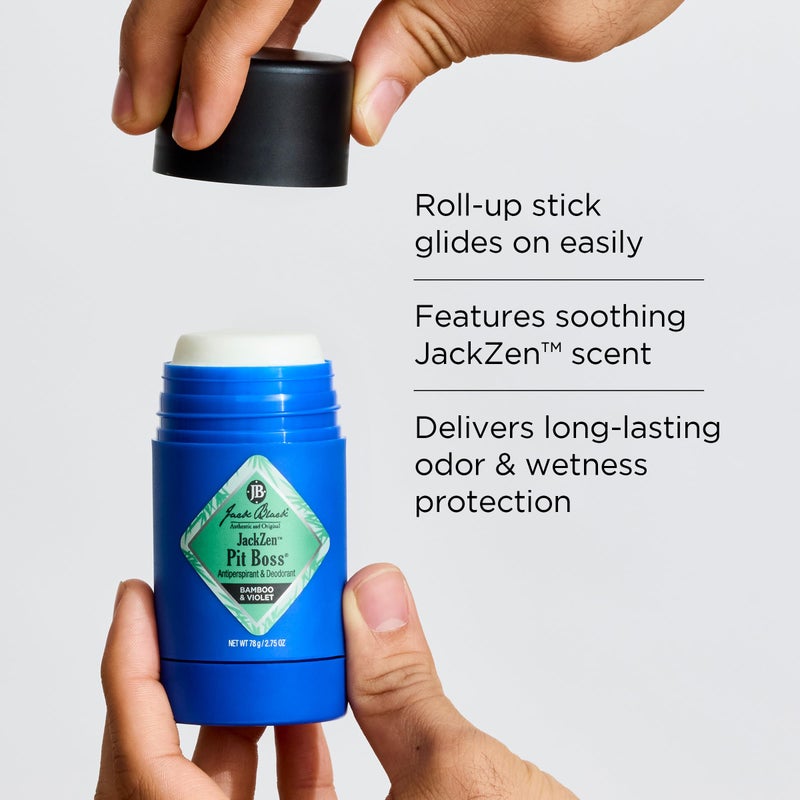 Jack Black Pit Boss JackZen Antiperspirant & Deodorant Men - 2.75 oz - Bamboo & Violet - Mens Deodorant for Sensitive Skin - Image 2