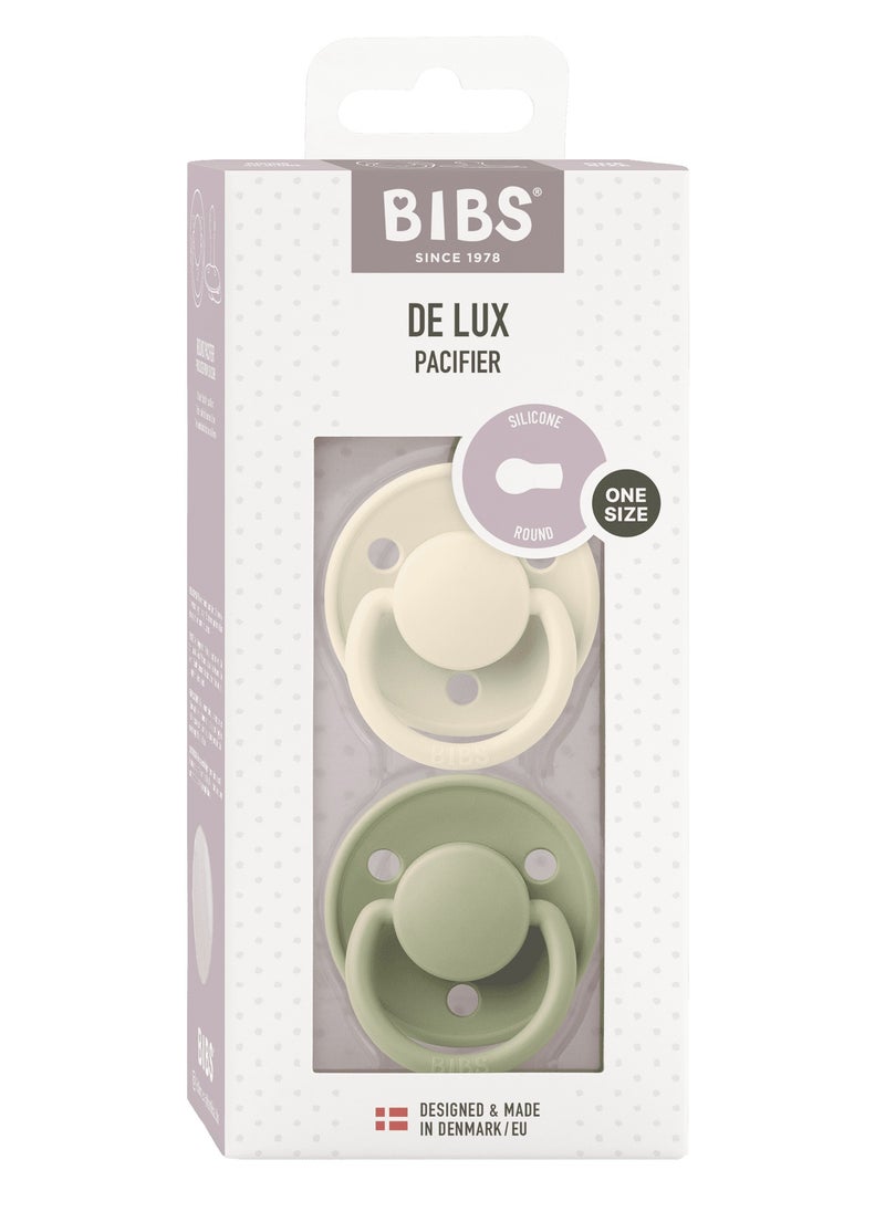 بيبس Pacifier De Lux 2 PACK Silicone One size Ivory/Sage  - Image 5
