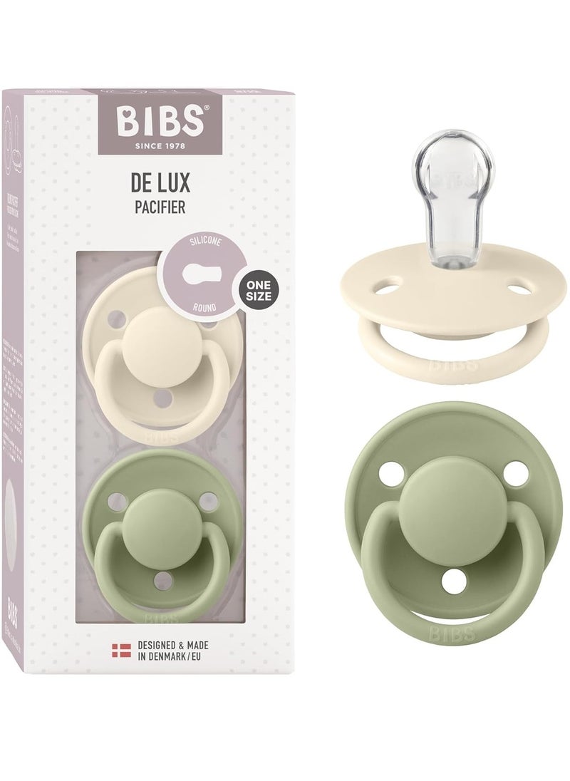 بيبس Pacifier De Lux 2 PACK Silicone One size Ivory/Sage  - Image 1