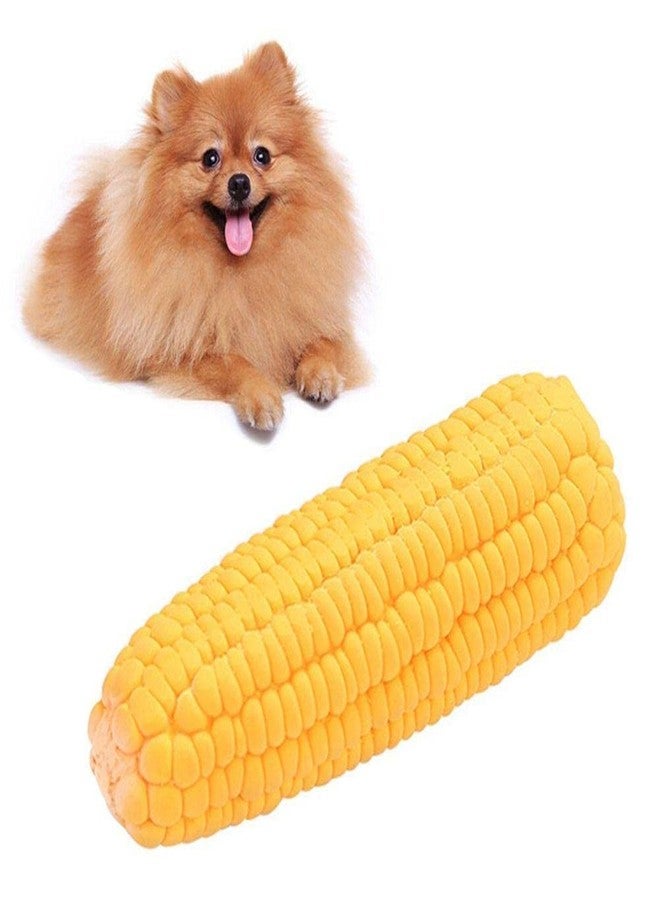Smart Pups Natural Rubber Squeaky Corn Fun Toy for Puppies/Small Dogs (Pack of1) - Image 1