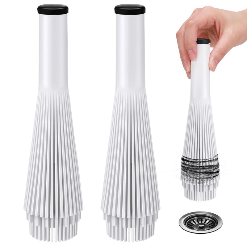 Feekoon 2 Pack Lint Trap for Washing Machine Utility Tub and Sink Drains, Laundry Lint Catcher with Rubber Plugs, Hair Catcher, Compatible with 1. 5''and 1. 75'' Drain to Prevent Clogs in Plumbing - Image 1