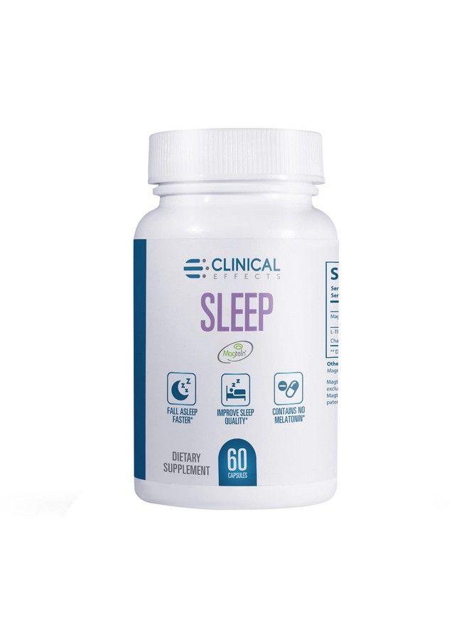 Sleep Magnesium Supplement With Magtein 60 Capsules Magnesium L Threonate L Theanine And Chamomile For Relaxation And Natural Calm No Melatonin Sleep Support Usa Made