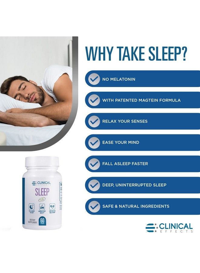 Sleep Magnesium Supplement With Magtein 60 Capsules Magnesium L Threonate L Theanine And Chamomile For Relaxation And Natural Calm No Melatonin Sleep Support Usa Made