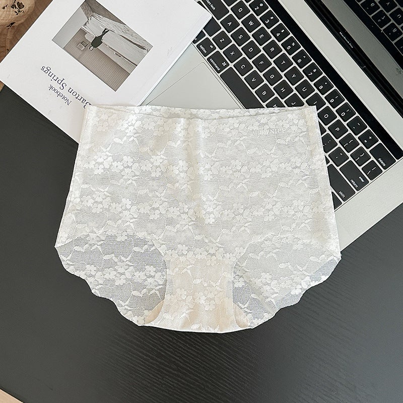 Sunrise Lace Hollow Panties Breathable Seamless Khaki