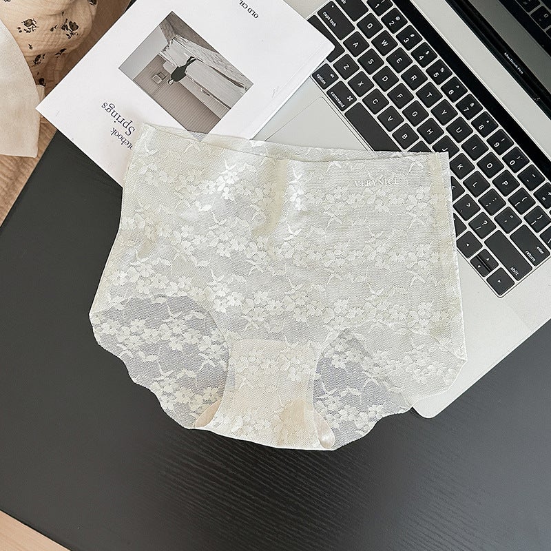 Sunrise Lace Hollow Panties Breathable Seamless Khaki