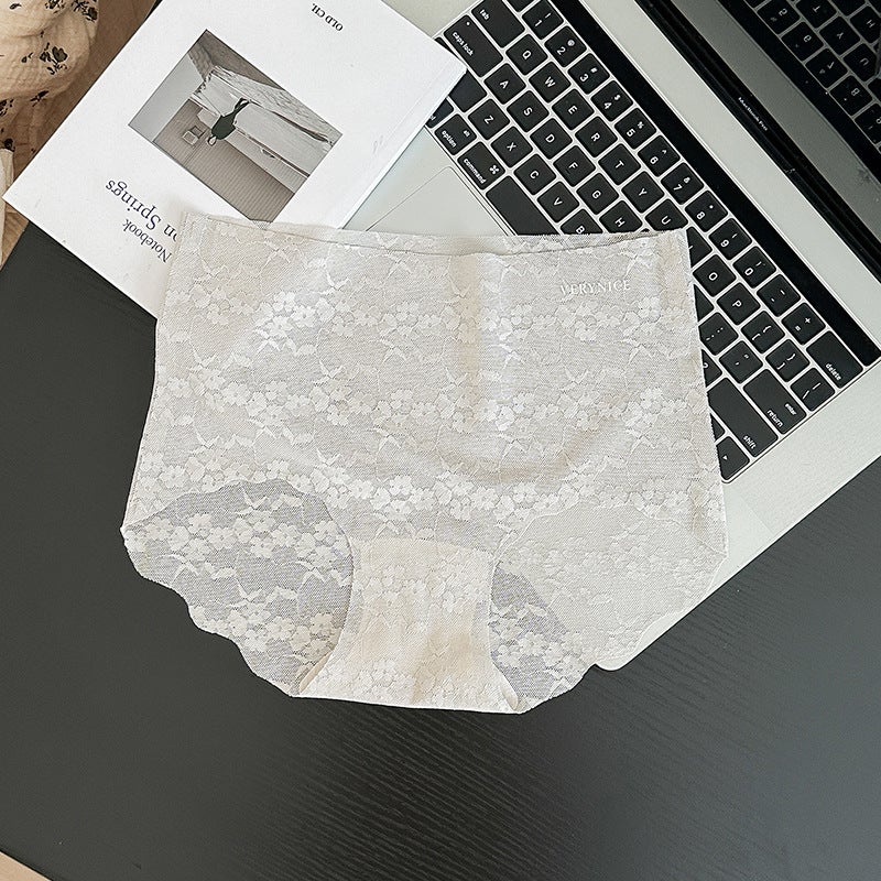 Sunrise Lace Hollow Panties Breathable Seamless Khaki