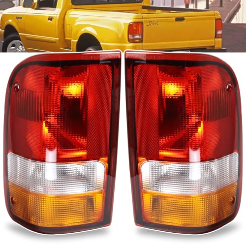 Lathsy Tail Light Compatible With 1993-1997 Ford Ranger Left and Right Driver and Passenge Side Rear Taillight Replace F37Z13404A FO2801110 F37Z13405A FO2800110 - Image 1