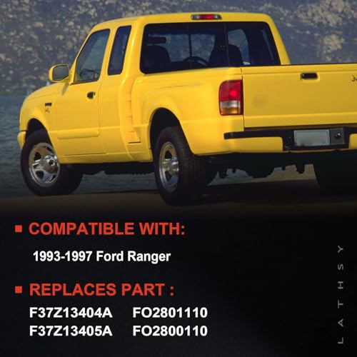Lathsy Tail Light Compatible With 1993-1997 Ford Ranger Left and Right Driver and Passenge Side Rear Taillight Replace F37Z13404A FO2801110 F37Z13405A FO2800110 - Image 2