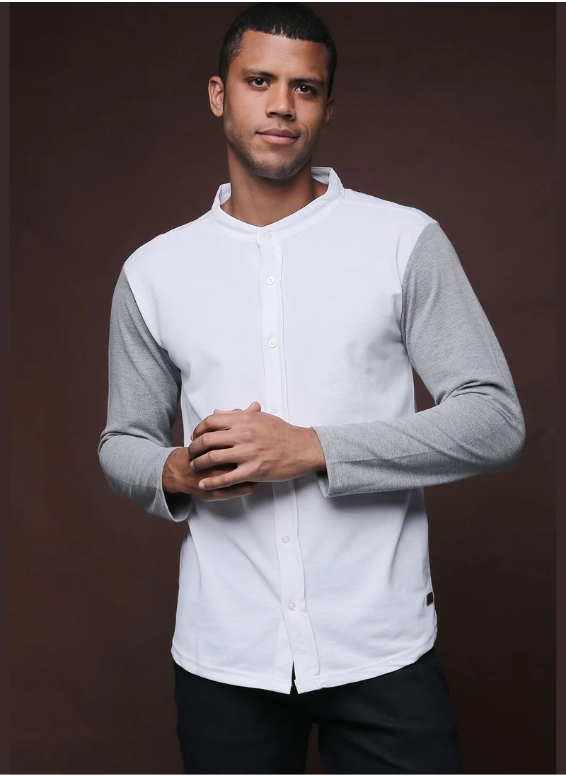 Campus Sutra Color Block Shirt