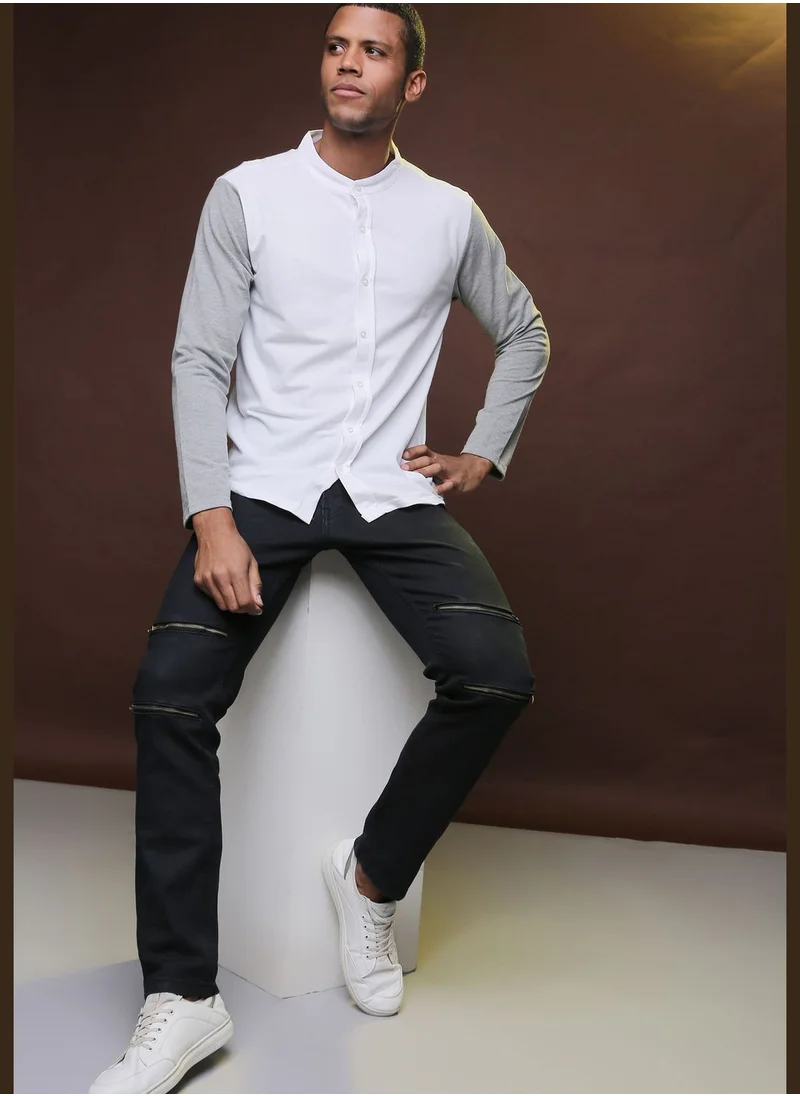 Campus Sutra Color Block Shirt