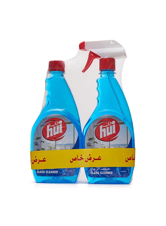 هوي وي ملمع زجاج بخاخ 500 ملي + غيار  500 ملي 