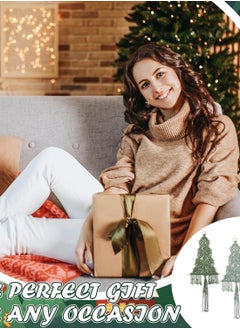 Antikiano Large Macrame Christmas Tree 3 Set Macrame Christmas Decorative Hanging Ornaments Boho Christmas Wall Decor Macrame Hanging Kit for Party Supplies(Silver Grey, Grass Green, and Dark Green)  - Image 5