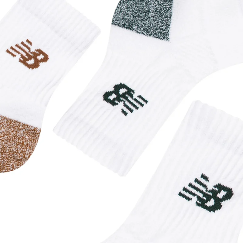 New Balance White Unisex Active QTR Socks 3 Pack  | Best Price UAE