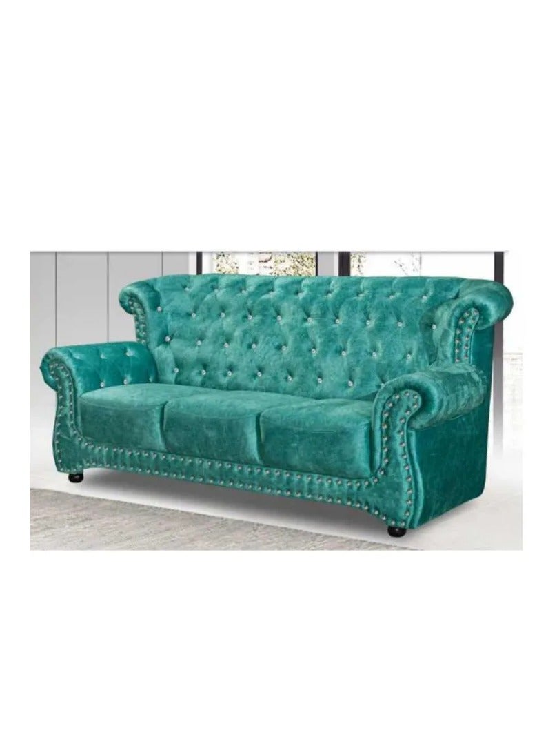 جالاكسي ديزاين أريكة بثلاثة مقاعد من تصميم جالاكسي، باللون الأخضر، الموديل: GOLDEN-22802-S3-G - Image 3