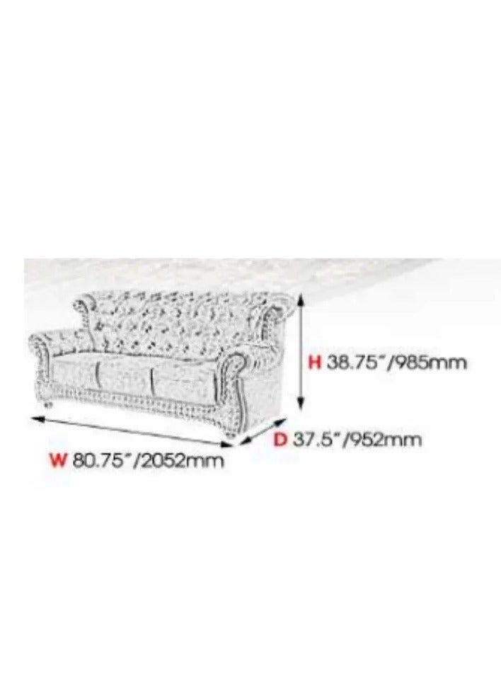 جالاكسي ديزاين أريكة بثلاثة مقاعد من تصميم جالاكسي، باللون الأخضر، الموديل: GOLDEN-22802-S3-G - Image 2