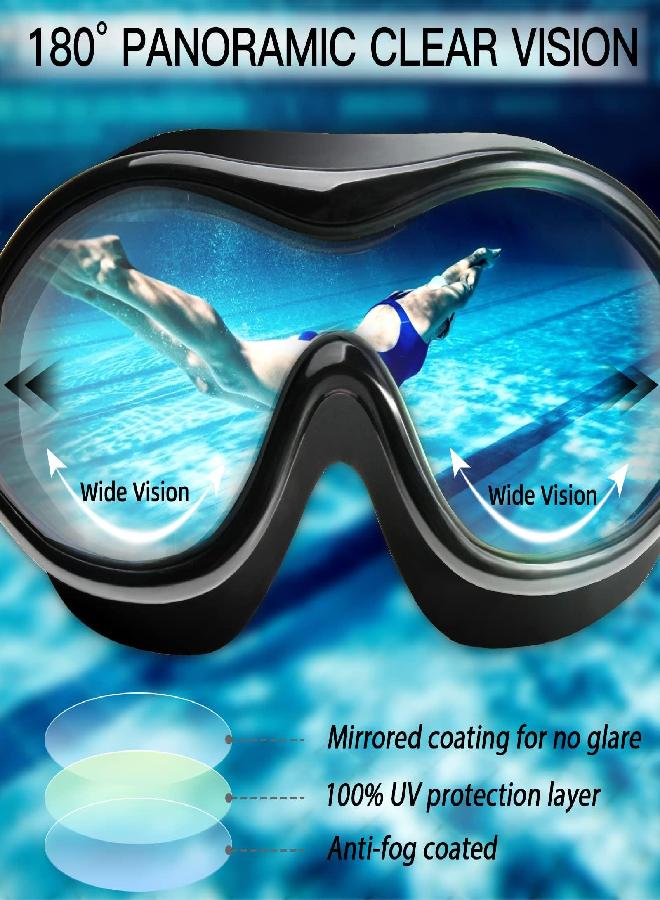 Seago Seago Swim Goggles No Leaking Anti-Fog Swimming Goggles for Adult Men Women Youth Junior with Soft Silicone Gasket, UV Protection Waterproof 180° Clear Vision, Triathlon Pool Goggles Swim Glasses  - Image 5