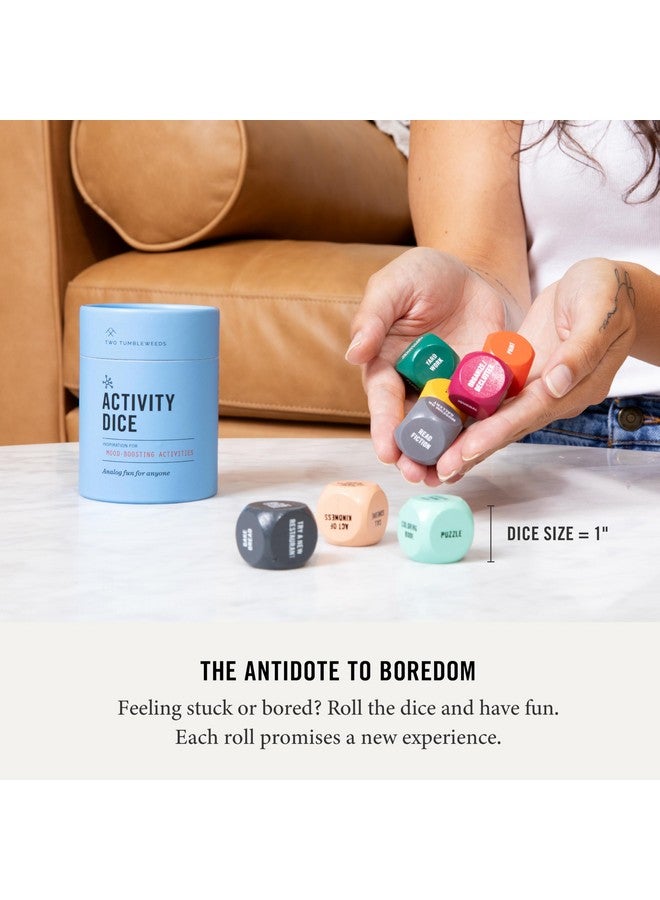 Two Tumbleweeds Mood-Boosting Activity Dice - Game for Adults, Teens, Therapists, Retirees - Set of 9 Dice for Increasing Happiness & Well-Being - Unique Gift - 1+ Players - Image 4