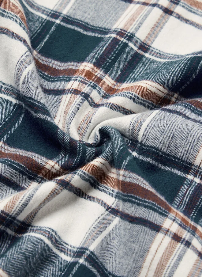 The Souled Store  The Souled Store Men Oversized Plaid Blue Shirt  | Best Price UAE