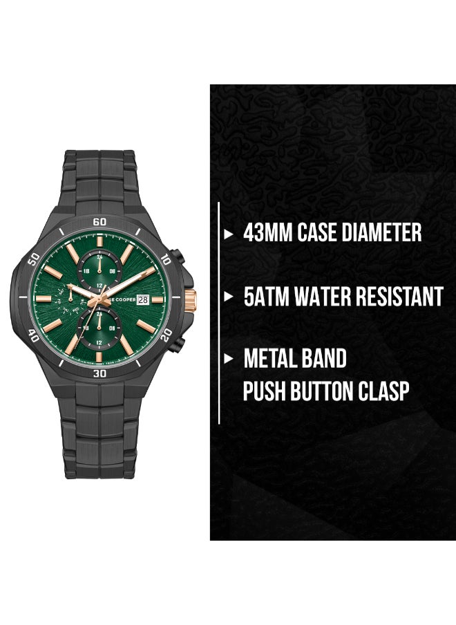 Lee Cooper Men's Multi Function Display Watch With Gray Metal Strap - LC08087.070  - Image 2
